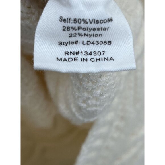 Line & Dot Billy Long Cable Knit Sweater Dress L White Winter‎ Anthropologie - Picture 3 of 8